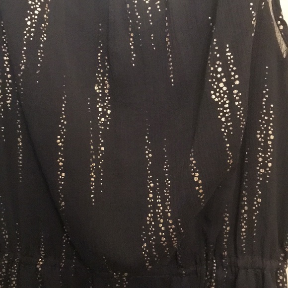 Black party dress with gold accents size L - Picture 3 of 3